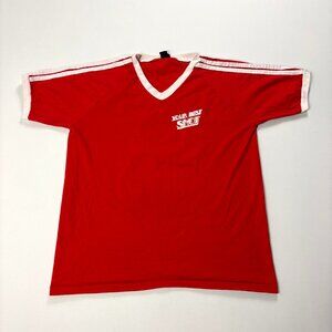 Vintage Video Remote Services Shirt Red Sz L/XL Film Production Crew TV Tech